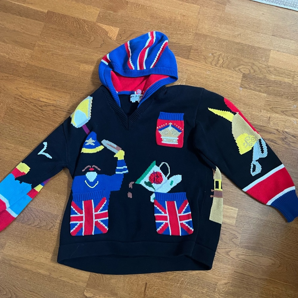 Colorful Jack b quick vintage London Men's Cardigan Sweater size L
